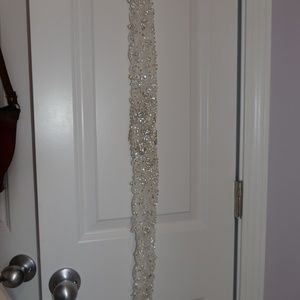 Fully beaded with pearls bridal belt